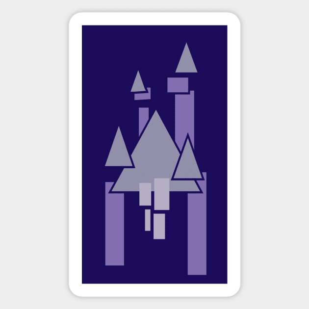 Castle Geometric Purple Sticker by Heyday Threads